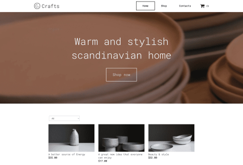 Crafts example website design