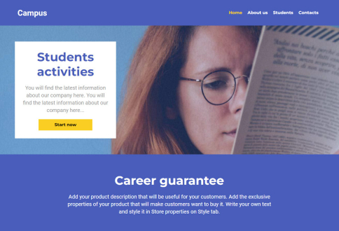 Campus example website design