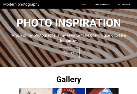Photography Site.pro example template